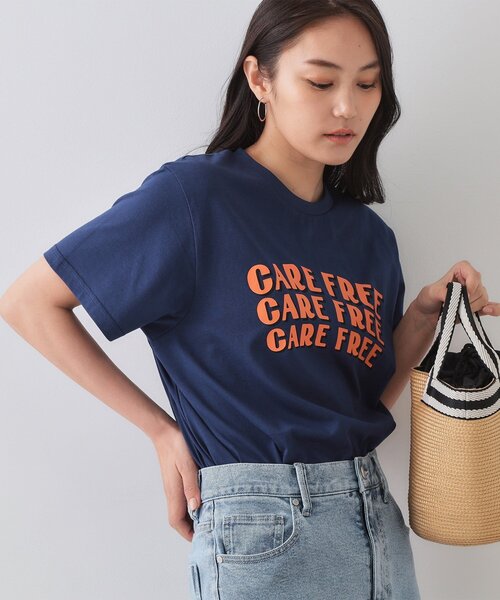 OPAQUE.CLIP(オペークドットクリップ)の「カラーロゴTシャツ【洗濯機洗い可】(Tシャツ/カットソー・レディース・ネイビー/ダークブラウン/ホワイト・00)」の12枚目の写真
