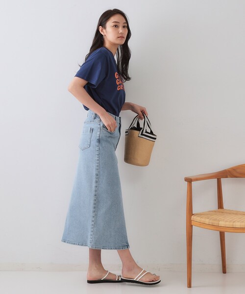 OPAQUE.CLIP(オペークドットクリップ)の「カラーロゴTシャツ【洗濯機洗い可】(Tシャツ/カットソー・レディース・ネイビー/ダークブラウン/ホワイト・00)」の14枚目の写真