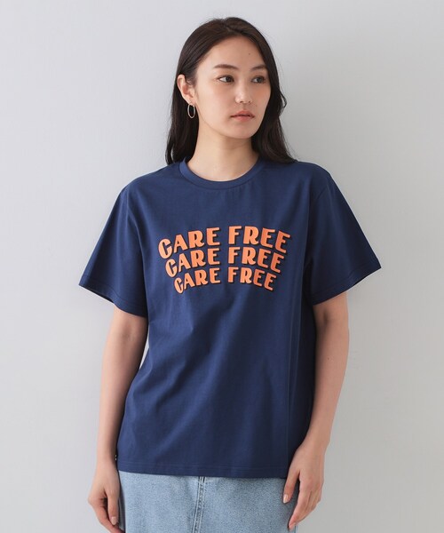 OPAQUE.CLIP(オペークドットクリップ)の「カラーロゴTシャツ【洗濯機洗い可】(Tシャツ/カットソー・レディース・ネイビー/ダークブラウン/ホワイト・00)」の16枚目の写真