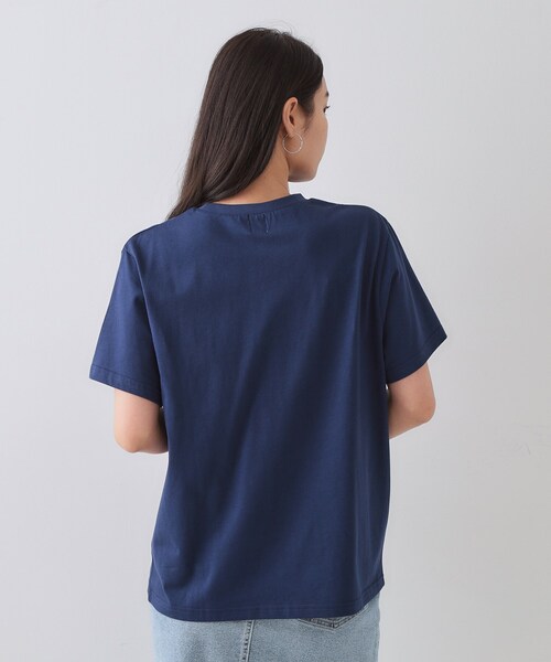 OPAQUE.CLIP(オペークドットクリップ)の「カラーロゴTシャツ【洗濯機洗い可】(Tシャツ/カットソー・レディース・ネイビー/ダークブラウン/ホワイト・00)」の18枚目の写真