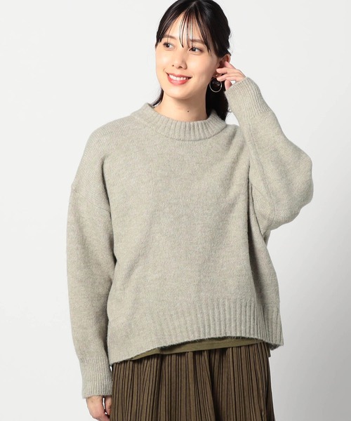 Grand PARK（グランドパーク）の「ショートクルーネックニット（ニット/セーター・レディース・グリーン/ライトグリーン/グレー/ピンク・FREE）」の3枚目の写真