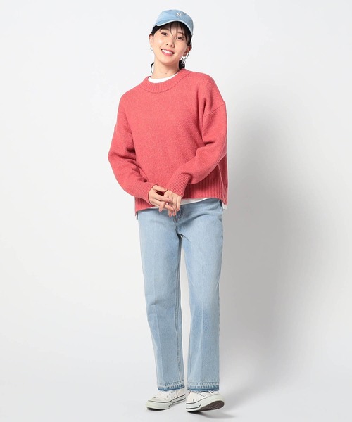 Grand PARK（グランドパーク）の「ショートクルーネックニット（ニット/セーター・レディース・グリーン/ライトグリーン/グレー/ピンク・FREE）」の5枚目の写真