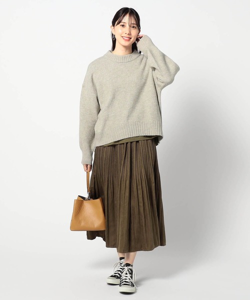 Grand PARK（グランドパーク）の「ショートクルーネックニット（ニット/セーター・レディース・グリーン/ライトグリーン/グレー/ピンク・FREE）」の8枚目の写真