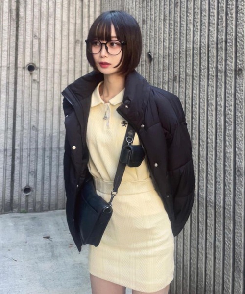 ROOPTOKYO(ループトウキョウ)の「POLO KNIT /長袖ニットポロ ショート丈 ワンポイント刺繍(ポロシャツ・レディース・ネイビー/ブラック/クリーム・S/M)」の11枚目の写真