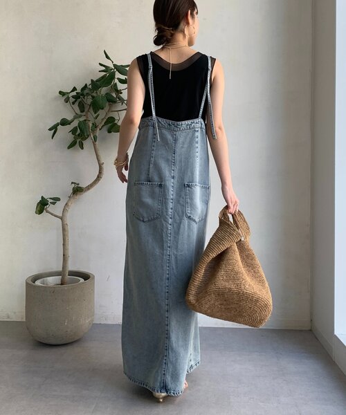 DouDou(ドゥドゥ)の「【WEB限定】シアー切替前後2WAYタンク(Tシャツ/カットソー・レディース・アイボリー/ブラック・FREE)」の11枚目の写真