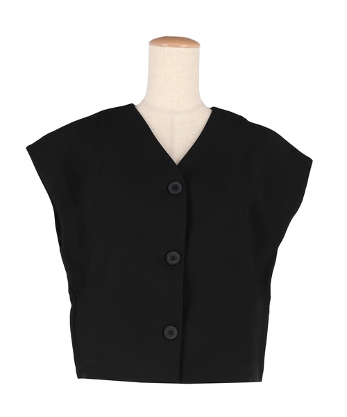 coca（coca）（コカ）の「フレンチスリーブジレ（ベスト・レディース・アイボリー/ブラック・L/M）」の21枚目の写真