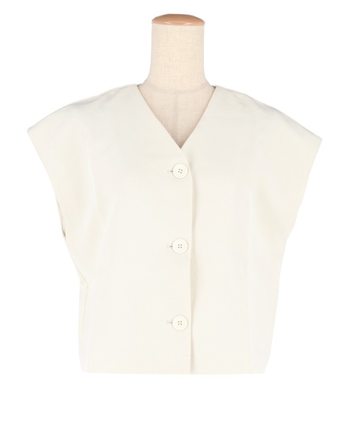 coca（coca）（コカ）の「フレンチスリーブジレ（ベスト・レディース・アイボリー/ブラック・L/M）」の20枚目の写真