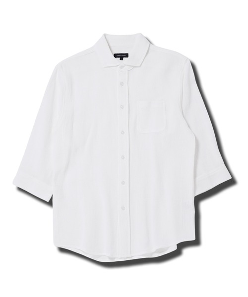 jiggys shop(ジギーズショップ)の「ストレッチ コットン 7分袖 パナマシャツ(シャツ/ブラウス・メンズ・ベージュ/グレー/ライトブルー/グレー系その他/チャコールグレー/ホワイト/ネイビー・SMALL/LARGE/MEDIUM/X-LARGE)」の16枚目の写真
