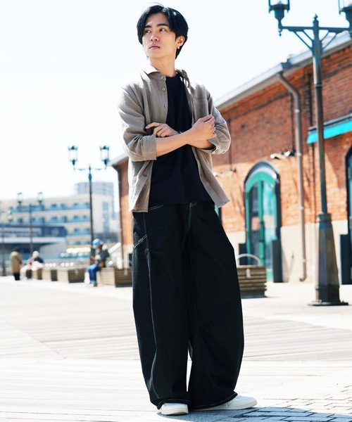 jiggys shop(ジギーズショップ)の「ストレッチ コットン 7分袖 パナマシャツ(シャツ/ブラウス・メンズ・ベージュ/グレー/ライトブルー/グレー系その他/チャコールグレー/ホワイト/ネイビー・SMALL/LARGE/MEDIUM/X-LARGE)」の10枚目の写真