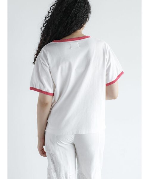 FIKA.(フィーカ)の「Vintage like ringer T-shirt(Tシャツ/カットソー・レディース・ホワイト・FREE)」の4枚目の写真