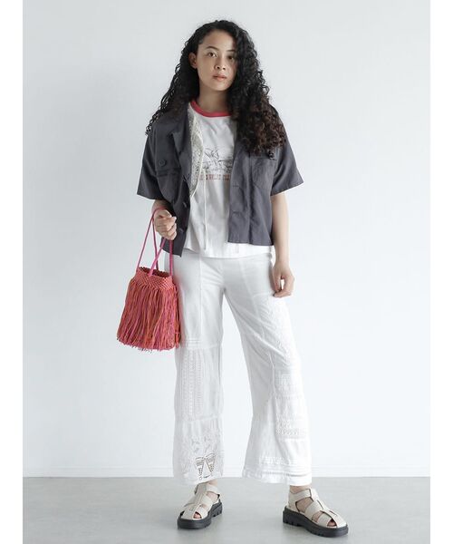 FIKA.(フィーカ)の「Vintage like ringer T-shirt(Tシャツ/カットソー・レディース・ホワイト・FREE)」の8枚目の写真