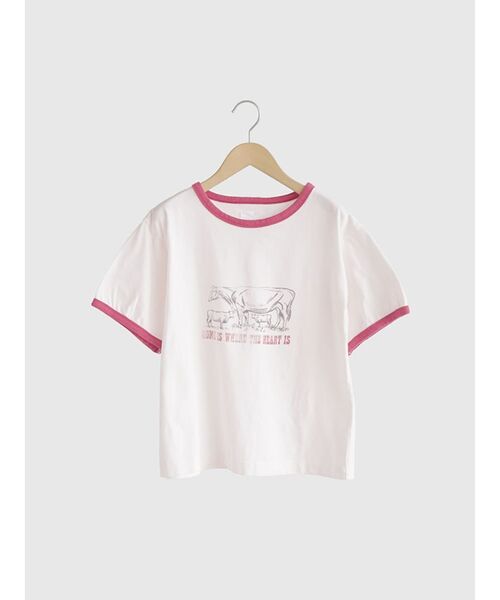 FIKA.(フィーカ)の「Vintage like ringer T-shirt(Tシャツ/カットソー・レディース・ホワイト・FREE)」の9枚目の写真