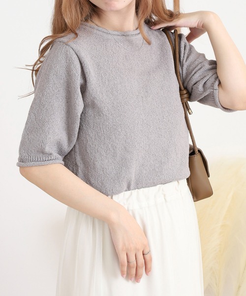 LOHEN◆ニット・セーター(厚手)/FREE/ウール/GRY/無地/LH22A-KN056 セール】バイカラーニット（ニット/セーター）｜Coo+i（クーイ