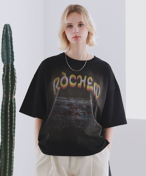 ROCHEM(ローシェン)の「ヴィンテージデザイングラフィックTシャツ(Tシャツ/カットソー・メンズ・ブラック系2/ブラック系4/ブラック系1/ブラック系3・XS/S/M/L)」の2枚目の写真
