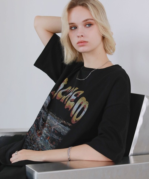 ROCHEM(ローシェン)の「ヴィンテージデザイングラフィックTシャツ(Tシャツ/カットソー・メンズ・ブラック系2/ブラック系4/ブラック系1/ブラック系3・XS/S/M/L)」の7枚目の写真