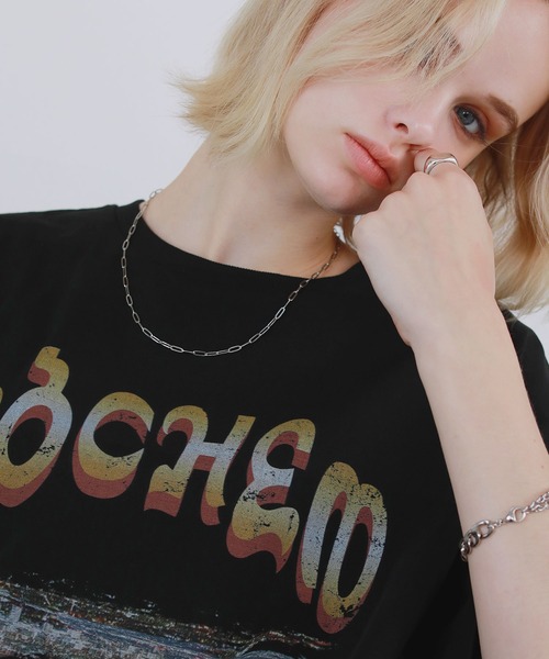 ROCHEM(ローシェン)の「ヴィンテージデザイングラフィックTシャツ(Tシャツ/カットソー・メンズ・ブラック系2/ブラック系4/ブラック系1/ブラック系3・XS/S/M/L)」の9枚目の写真