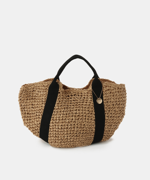 B.C STOCK（ベーセーストック）の「T.S.L/ティーエスエル ペーパートートBAG（ショルダーバッグ・レディース・ベージュ系その他/ブラック・FREE）」の2枚目の写真