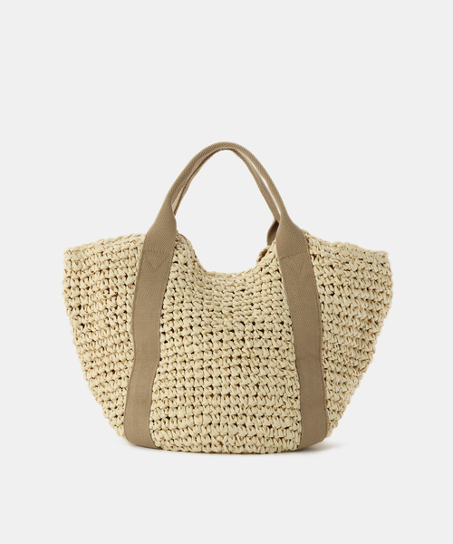 B.C STOCK（ベーセーストック）の「T.S.L/ティーエスエル ペーパートートBAG（ショルダーバッグ・レディース・ベージュ系その他/ブラック・FREE）」の4枚目の写真