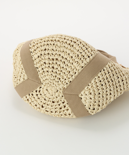 B.C STOCK（ベーセーストック）の「T.S.L/ティーエスエル ペーパートートBAG（ショルダーバッグ・レディース・ベージュ系その他/ブラック・FREE）」の5枚目の写真