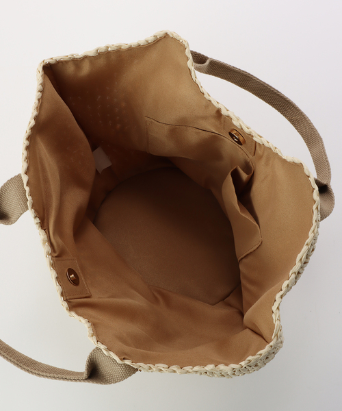 B.C STOCK（ベーセーストック）の「T.S.L/ティーエスエル ペーパートートBAG（ショルダーバッグ・レディース・ベージュ系その他/ブラック・FREE）」の6枚目の写真