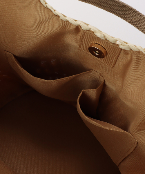 B.C STOCK（ベーセーストック）の「T.S.L/ティーエスエル ペーパートートBAG（ショルダーバッグ・レディース・ベージュ系その他/ブラック・FREE）」の8枚目の写真