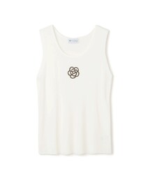 Jayro（ジャイロ）の「ラインストーンフラワーモチーフタンクトップ（タンクトップ）」