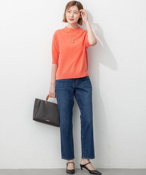 23区 L(ニジュウサンクオオキイサイズ)の「【RED CARD TOKYO×23区】スリムストレート デニム パンツ(デニムパンツ・レディース・ダルブルー系/ターコイズブルー系・44/46/48/50)」の11枚目の写真