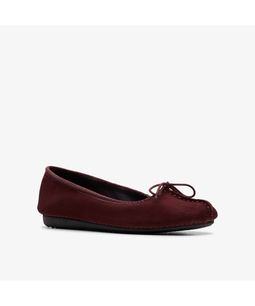 Clarks(クラークス)の「Freckle Ice / フレックルアイス(メルロースエード)(バレエシューズ・レディース・ワインレッド・UK3/UK3.5/UK4/UK4.5/UK5/UK5.5/UK6)」の4枚目の写真