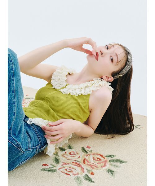 LILY BROWN(リリーブラウン)の「ヴィンテージモチーフカチューシャ(カチューシャ・レディース・チェック/ブラック/カーキ・F)」の9枚目の写真