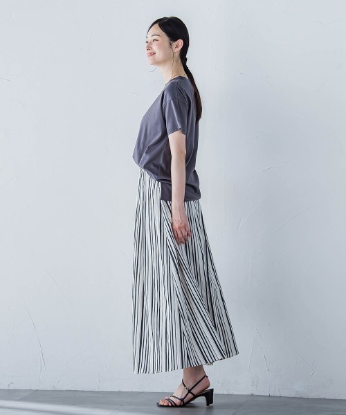 LAUTREAMONT（ロートレアモン）の「ワッシャーストライプスカート≪手洗い可能≫（スカート・レディース・ブラック系その他・9号）」の13枚目の写真
