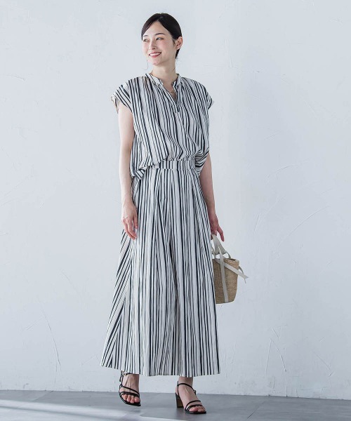 LAUTREAMONT（ロートレアモン）の「ワッシャーストライプスカート≪手洗い可能≫（スカート・レディース・ブラック系その他・9号）」の18枚目の写真