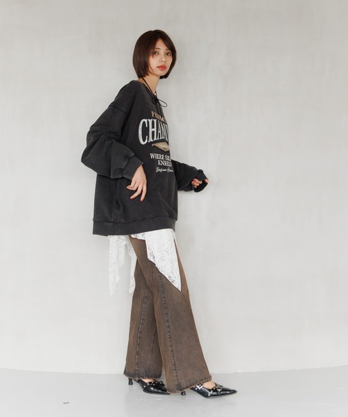 PAGEBOY(ページボーイ)の「イレヘムレースワンピース(ワンピース・レディース・オフホワイト/ブラック・FREE)」の18枚目の写真