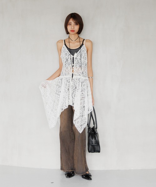 PAGEBOY(ページボーイ)の「イレヘムレースワンピース(ワンピース・レディース・オフホワイト/ブラック・FREE)」の11枚目の写真