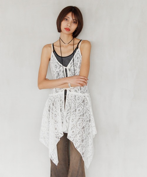 PAGEBOY(ページボーイ)の「イレヘムレースワンピース(ワンピース・レディース・オフホワイト/ブラック・FREE)」の12枚目の写真