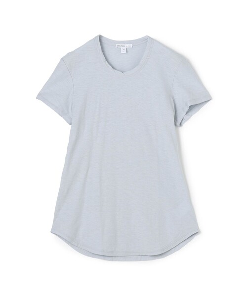 JAMES PERSE(ジェームスパース)の「スラブジャージー クルーネックTシャツ WUA3037(Tシャツ/カットソー・レディース・ライトピンク/ライトブルー・1/0)」の2枚目の写真