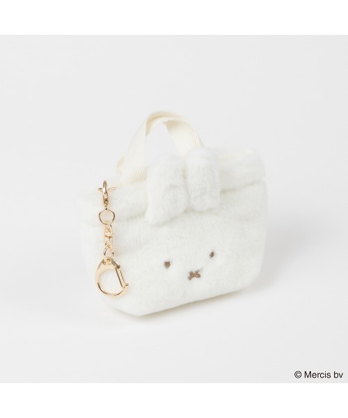 Dick Bruna(ディックブルーナ)の「BRUNA MINI FUR TOTE チャーム(キーホルダー・レディース・ホワイト/ブラウン・FREE)」の2枚目の写真