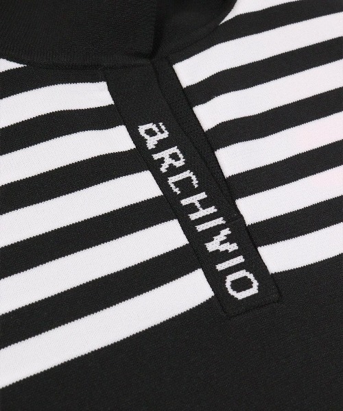 archivio(アルチビオ)の「<LADIES>ボーダー切替ニットポロシャツ(ニット/セーター・レディース・ブラック・S/M)」の15枚目の写真