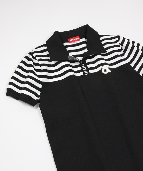 archivio(アルチビオ)の「<LADIES>ボーダー切替ニットポロシャツ(ニット/セーター・レディース・ブラック・S/M)」の20枚目の写真