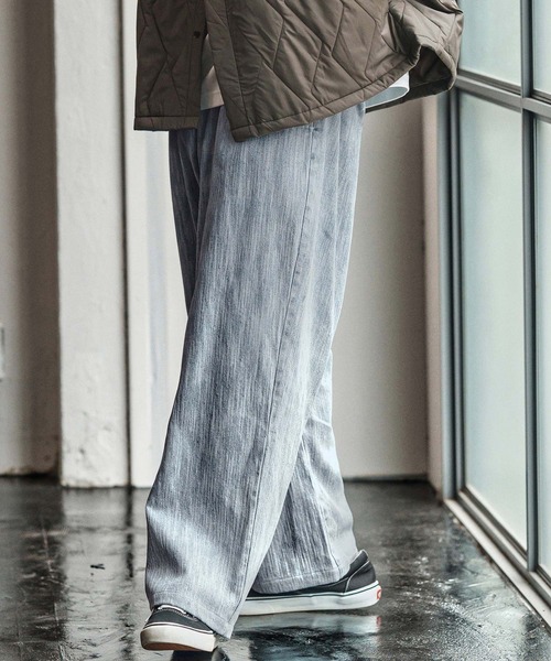 CAMBIO(カンビオ)の「mp13966- Denim Jacquard Wide Straight Pants ワイドストレートパンツ(CAM25AW-012)(その他パンツ・メンズ・ブラック/ネイビー/ライトインディゴブルー・L/M/S)」の22枚目の写真