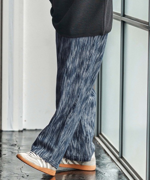 CAMBIO(カンビオ)の「mp13966- Denim Jacquard Wide Straight Pants ワイドストレートパンツ(CAM25AW-012)(その他パンツ・メンズ・ブラック/ネイビー/ライトインディゴブルー・L/M/S)」の8枚目の写真