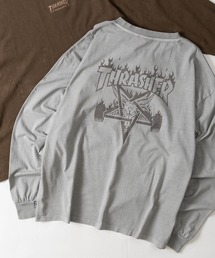 【at】〔THRASHER/スラッシャー〕アソートアート ピグメント ロンT GONZ/SKATE GOAT/FLAME/HEART