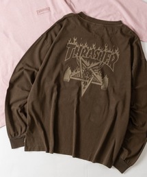 【at】〔THRASHER/スラッシャー〕アソートアート ピグメント ロンT GONZ/SKATE GOAT/FLAME/HEART