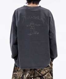 THRASHER | 【at】〔THRASHER/スラッシャー〕アソートアート ピグメント ロンT GONZ/SKATE GOAT/FLAME(Tシャツ/カットソー)