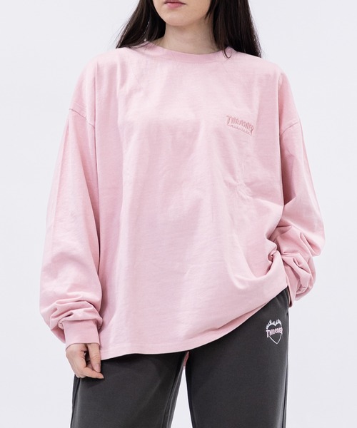 THRASHER（スラッシャー）の「【at】〔THRASHER/スラッシャー〕アソートアート ピグメント ロンT GONZ/SKATE GOAT/FLAME/HEART（Tシャツ/カットソー・メンズ・ネイビー/ピンク/ブラウン/チャコールグレー/ライトグレー系2/ライトグレー系1/ブラウン系2/ブラウン系1/グレー系2/ピンク系2/ピンク系1/グレー系1・MEDIUM/LARGE）」の18枚目の写真