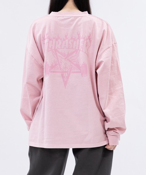 THRASHER（スラッシャー）の「【at】〔THRASHER/スラッシャー〕アソートアート ピグメント ロンT GONZ/SKATE GOAT/FLAME/HEART（Tシャツ/カットソー・メンズ・ネイビー/ピンク/ブラウン/チャコールグレー/ライトグレー系2/ライトグレー系1/ブラウン系2/ブラウン系1/グレー系2/ピンク系2/ピンク系1/グレー系1・MEDIUM/LARGE）」の20枚目の写真