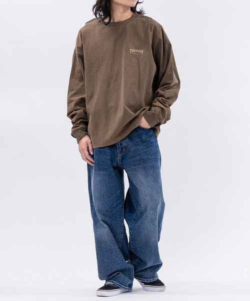 THRASHER（スラッシャー）の「【at】〔THRASHER/スラッシャー〕アソートアート ピグメント ロンT GONZ/SKATE GOAT/FLAME/HEART（Tシャツ/カットソー・メンズ・ネイビー/ピンク/ブラウン/チャコールグレー/ライトグレー系2/ライトグレー系1/ブラウン系2/ブラウン系1/グレー系2/ピンク系2/ピンク系1/グレー系1・MEDIUM/LARGE）」の15枚目の写真