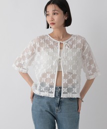 LOWRYS FARM | メッシュフラワー2WAYカーディガン 579529(カーディガン/ボレロ)