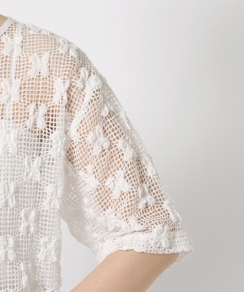 LOWRYS FARM(ローリーズファーム)の「メッシュフラワー2WAYカーディガン 579529(カーディガン/ボレロ・レディース・ブラウン/アイボリー/ブラック・FREE)」の10枚目の写真