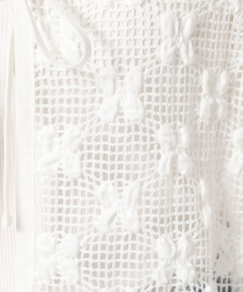 LOWRYS FARM(ローリーズファーム)の「メッシュフラワー2WAYカーディガン 579529(カーディガン/ボレロ・レディース・ブラウン/アイボリー/ブラック・FREE)」の5枚目の写真