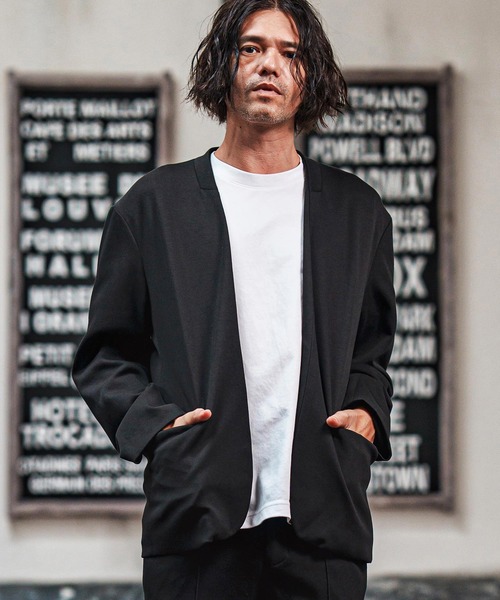 CAMBIO（カンビオ）｜ノーカラージャケット（ブラック系）一覧